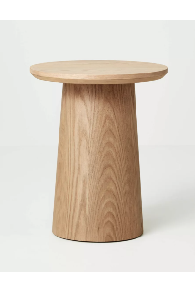 Wooden Round Pedestal Accent Side Table – Hearth & Hand with Magnolia